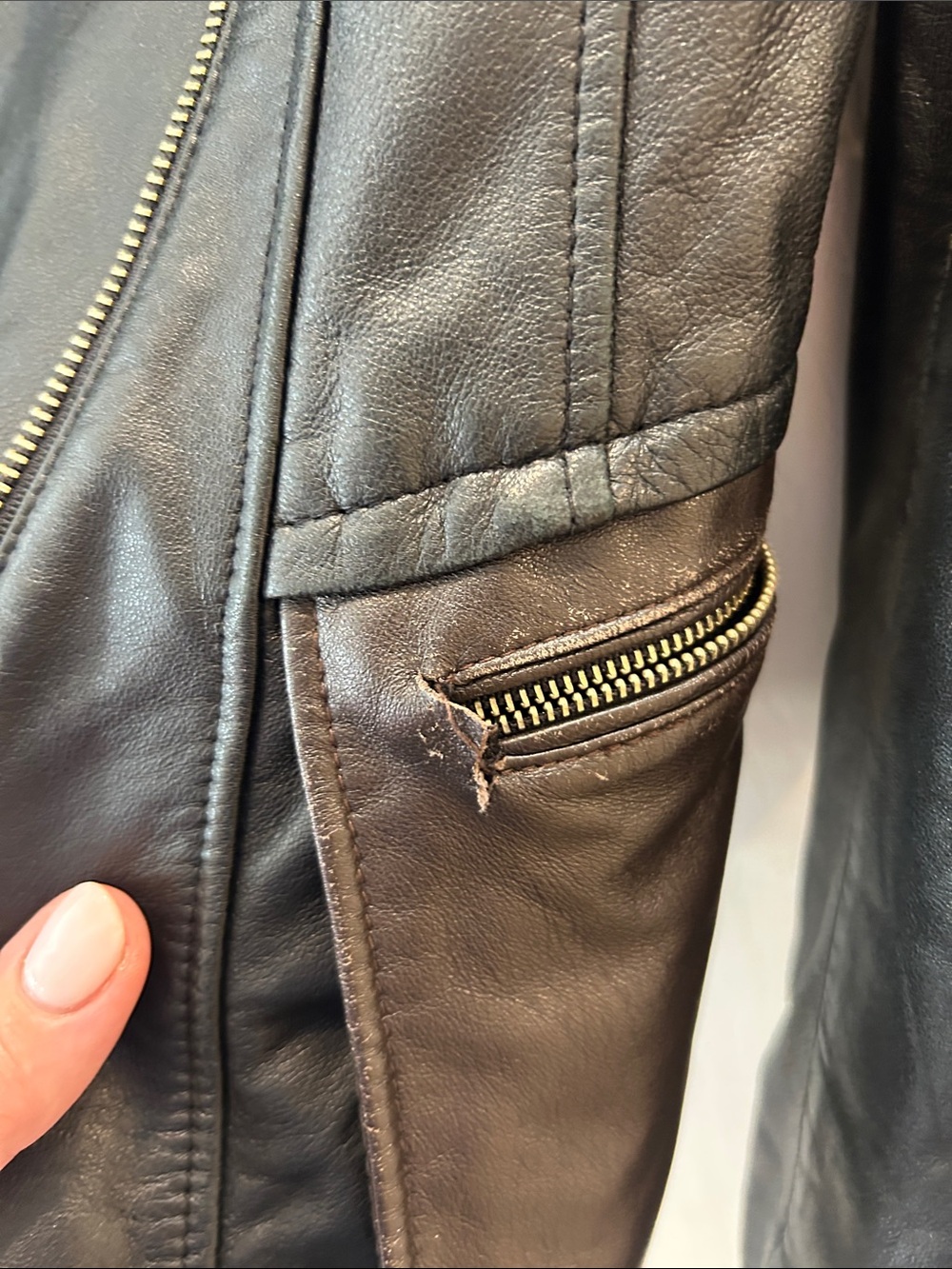 ROBO Trend Genuine Italian Leather Moto Jacket Black Women’s - Picture 6 of 11